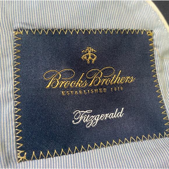 Mens Brooks Brothers Cotton / Linen Blazer 40 R Navy - Picture 4 of 8